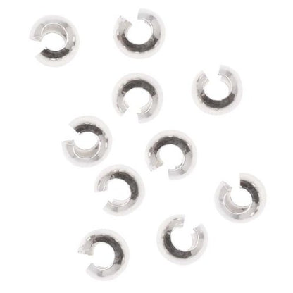 Sterling Silver Crimp Bead Covers 4mm (10)