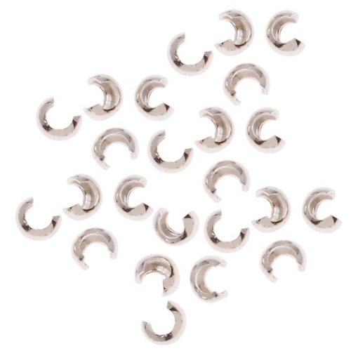 Sterling Silver Crimp Bead Covers 2.4mm (20)