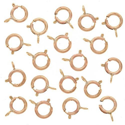 14K Gold Filled Spring Ring Round Clasps 5.5mm (20)