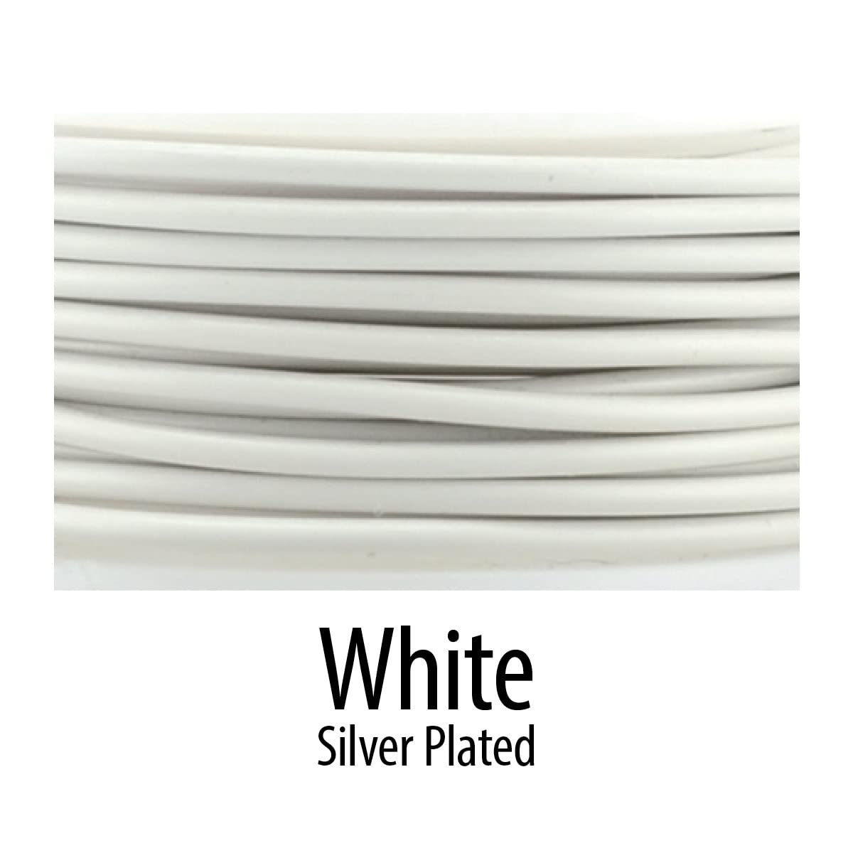 Artistic Wire Silver Plated Tarnish Resistant Colored Copper Craft Wire, White, 18 Gauge, 20 ft