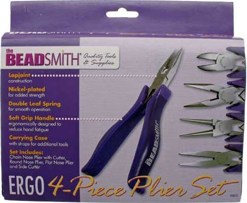 Ergo 4-piece Plier Set/cs, Purple W/purple Lapjoint - ER810 by Beadsmith