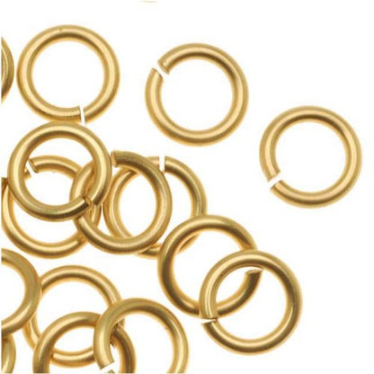 Artistic Wire Chain Maille Jump Rings Gold Color Non Tarnish Brass - 18 Ga/ID 3.97mm/100pc