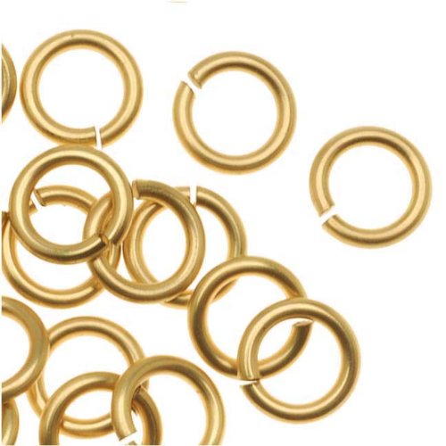 Artistic Wire Chain Maille Jump Rings Gold Color Non Tarnish Brass - 18 Ga/ID 3.97mm/100pc