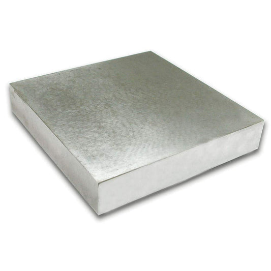 Beadsmith Steel Bench Block 4 x .5-inch, Silver, Vintaj-4" x 4" x 0.5"