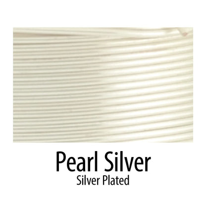 Artistic Wire Plated Tarnish Resistant Colored Copper Craft Wire, Pearl Silver, 26 Gauge / .41 mm, 30 yd / 27.4 m