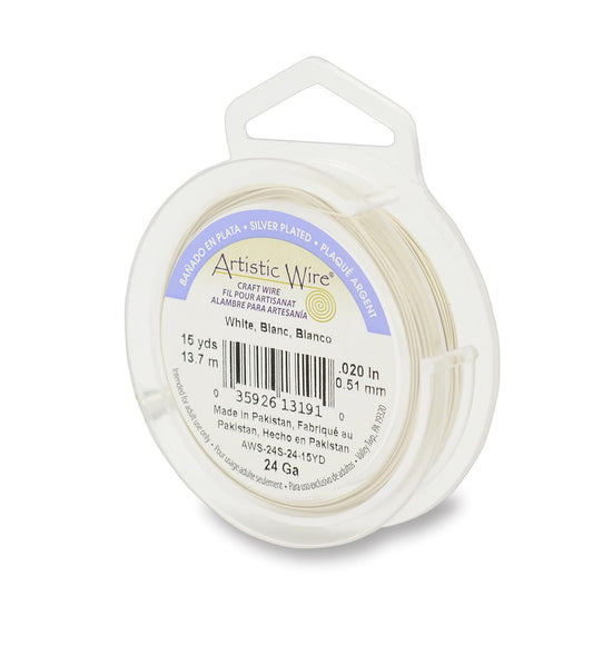 Artistic Wire 24 Gauge Silver Plated Jewelry Making Wire