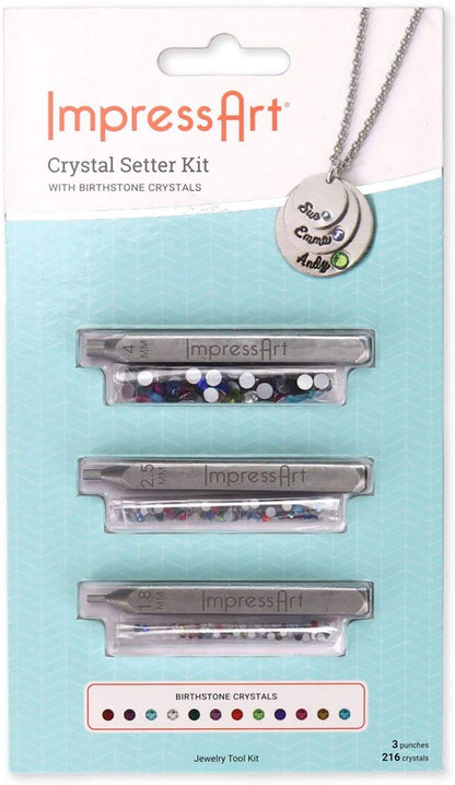 ImpressArt Crystal Setter Kit With Assorted Birthstone Crystals