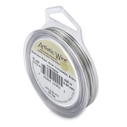 Artistic Wire 22 Gauge, (0.64 mm) Stainless Steel Craft Wire