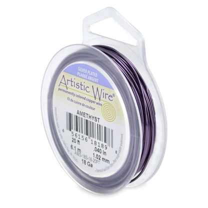 Artistic Wire Silver Plated Wire - Dead Soft  Various Gauge Tarnish Resistant Colored