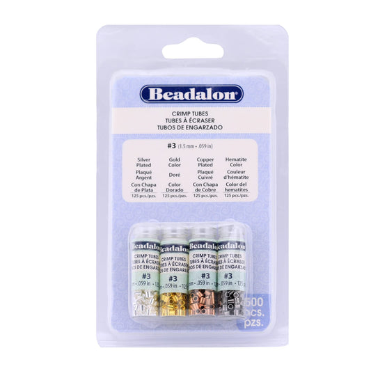 Beadalon 500-Piece Crimp Tube Variety Pack (305X-133)