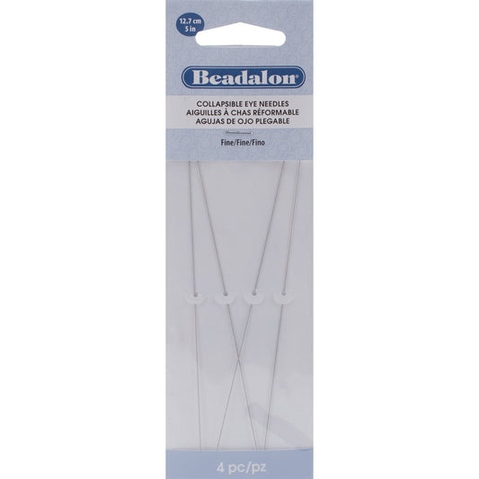 Beadalon Collapsible Eye Needles 5-Inch Fine 4 Pack (Parent)