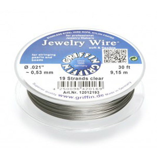 Griffin 0.53 mm Nylon Coated Stainless Steel Beading Wire 9.15 m