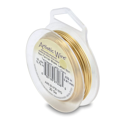 Artistic Wire Craft Wire, 20 Gauge  Non Tarnish Brass, 15 Yds