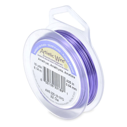 Artistic Wire Silver Plated Tarnish Resistant Colored Copper Craft Wire, 18 Gauge / 1.0 mm, Peacock Blue