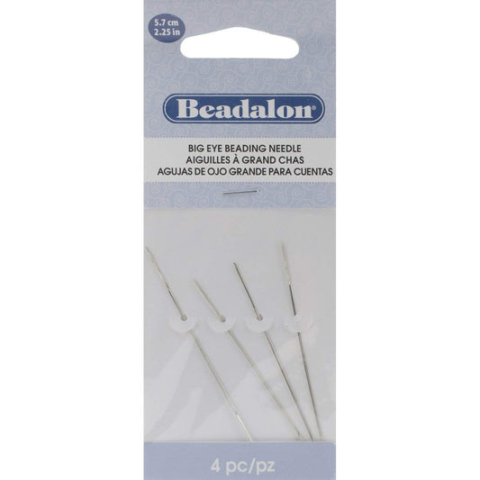 Big Eye Beading Needles 4/Pkg-2.25"