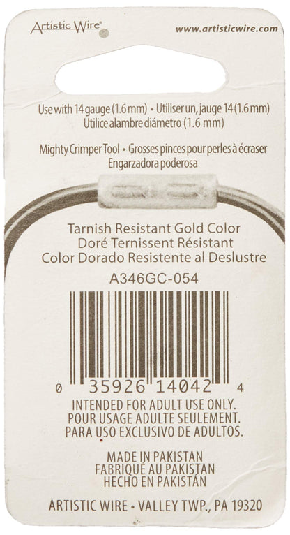 Artistic Wire A346GC-054  10mm Crimp Tubes (Pack of 50) - Gold