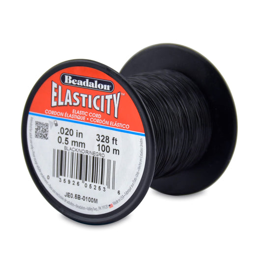 Beadalon 0.5 mm 100 m Elasticity, Black