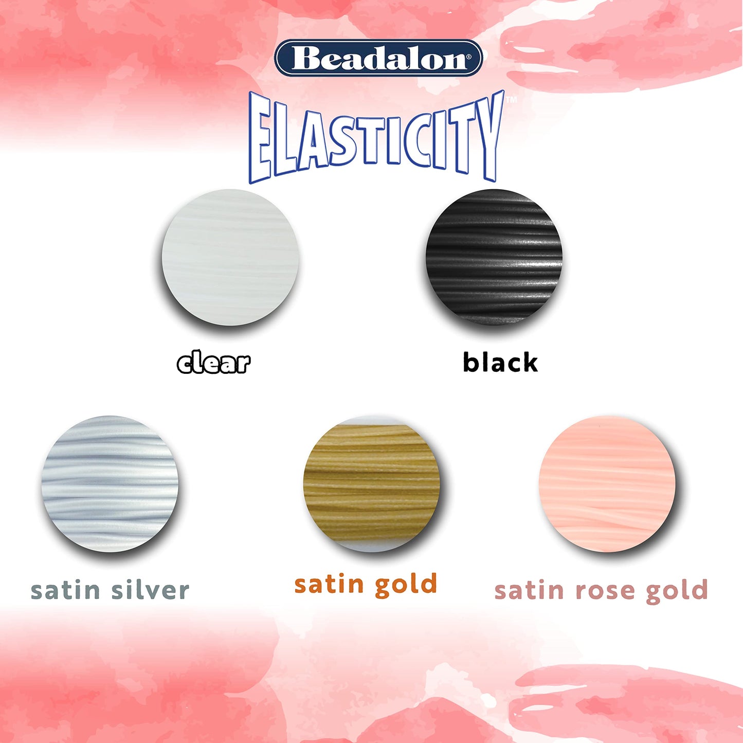 Beadalon Elasticity Stretch Cord, 1 mm-100 Meter Spool