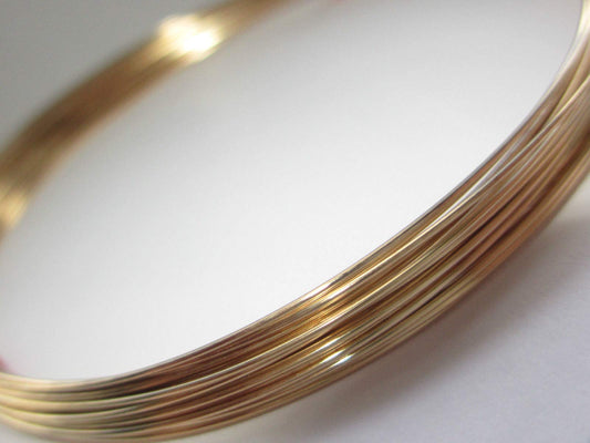 14K Gold Filled Wire Round, 20 Gauge (0.8mm) Soft - 1 Meter