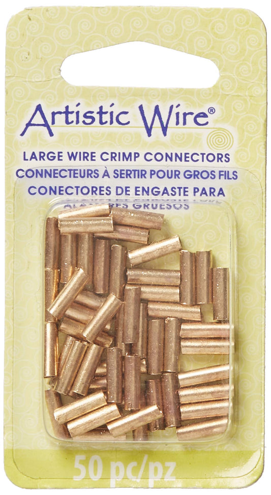 Artistic Wire A346GC-054 14g 10mm Crimp Tubes (Pack of 50) - Gold