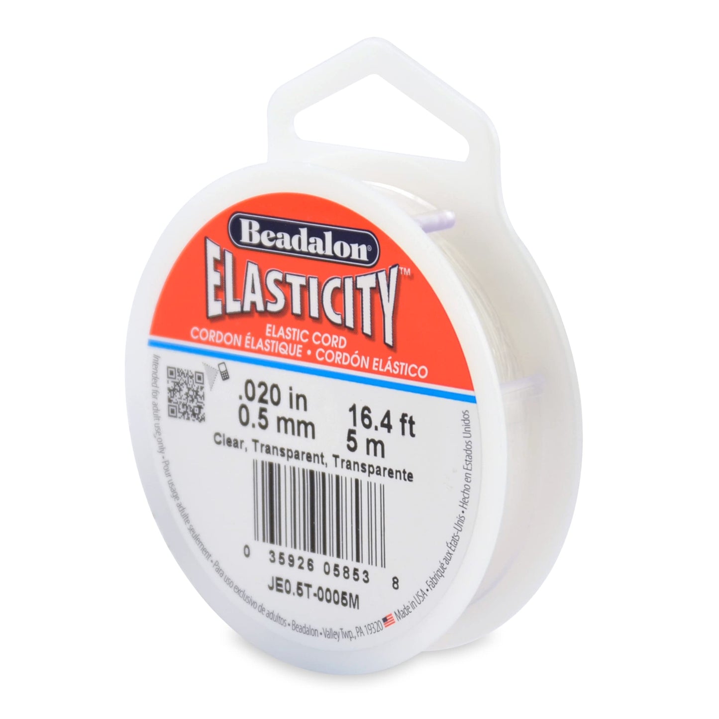 Beadalon Stretch Cord 0.5mm /5M/ Clear