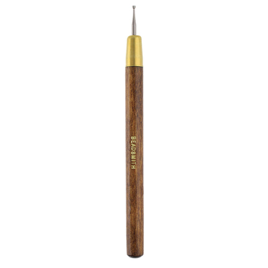 Round Your Wire Tool with 1.8mm Cup Bur, 5.25”, Wooden Handle, Smooth Wire and Shape Cut Ends of Beading Wire