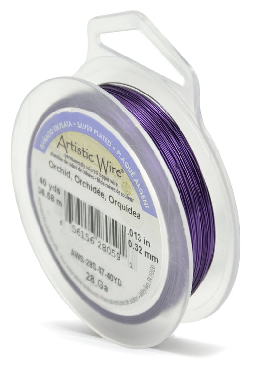 Beadalon 40-Yards Artistic 28-Gauge Orchid Wire