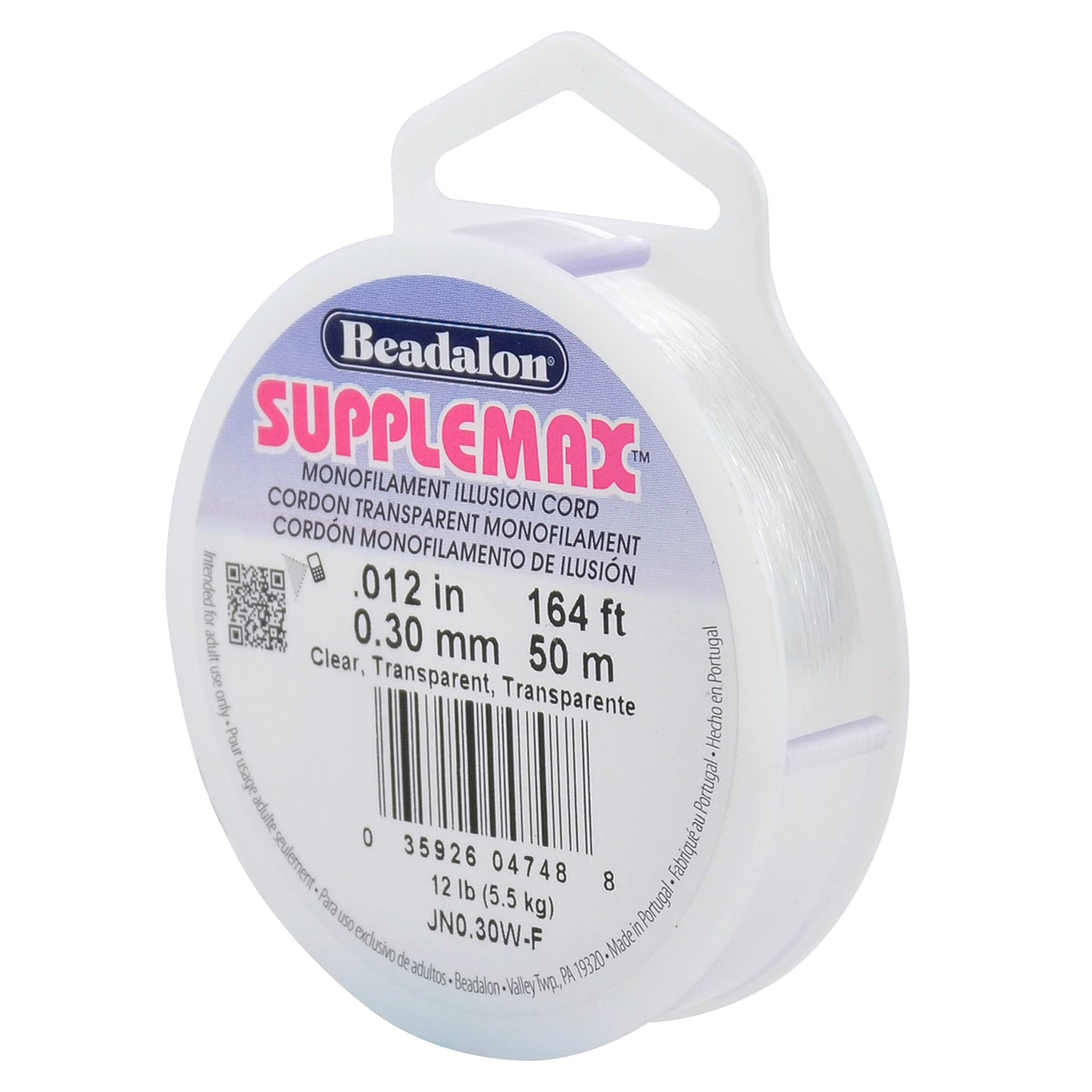 Beadalon Supplemax Clear 0.30mm (0.012in) -50m