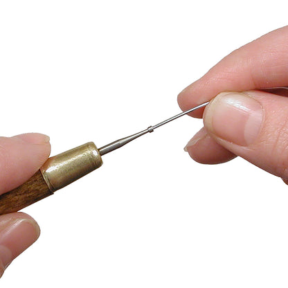 Round Your Wire Tool with 1.8mm Cup Bur, 5.25”, Wooden Handle, Smooth Wire and Shape Cut Ends of Beading Wire