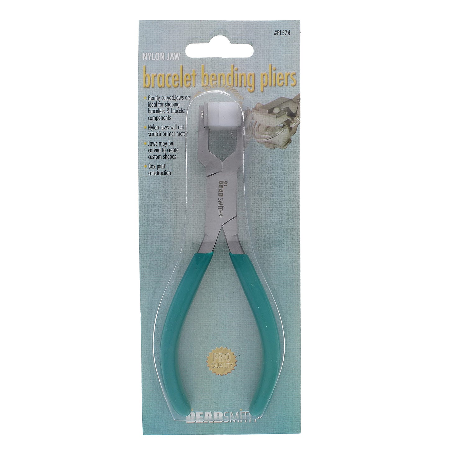 Beadsmith Nylon-Jaw Chain-Nose Pliers, Delicate Craft Tool