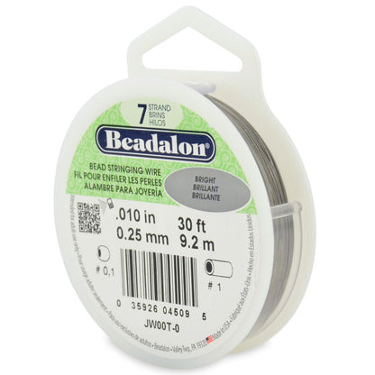 Beadalon 7 Beading Wire 0.010" (0.25mm) Bright