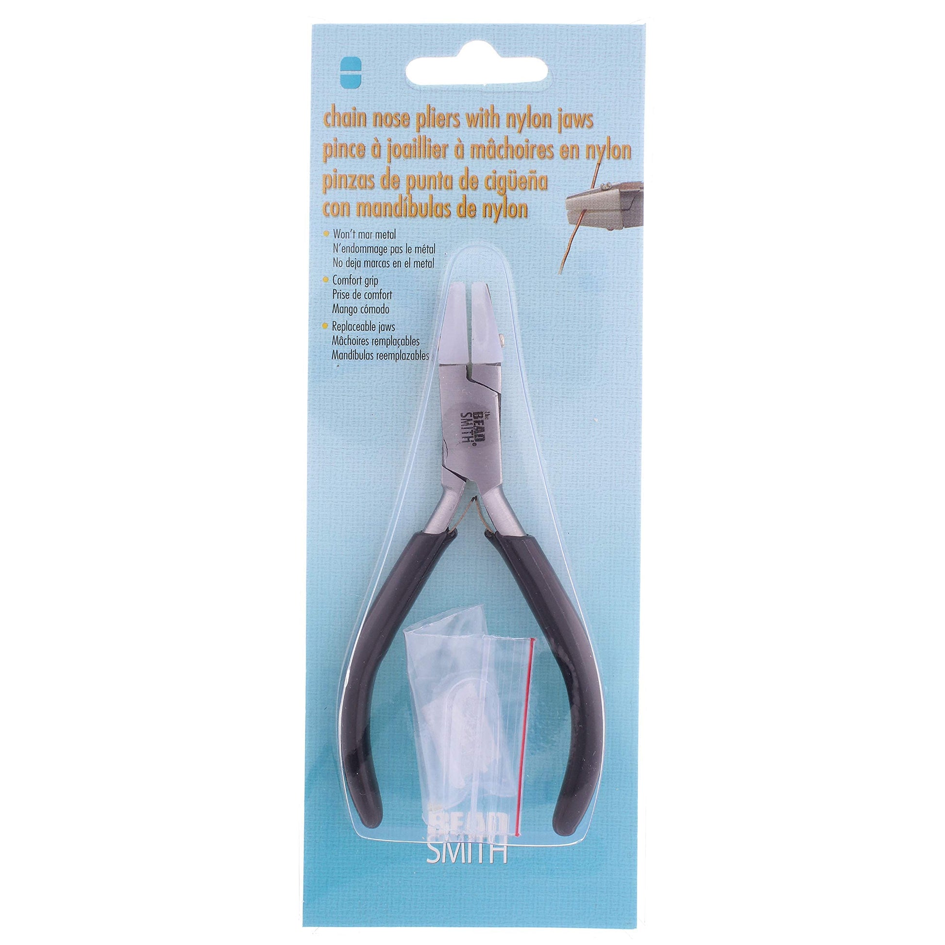 Beadsmith Double Nylon Jaw Round Nose Pliers 4 3/4 in (120mm)