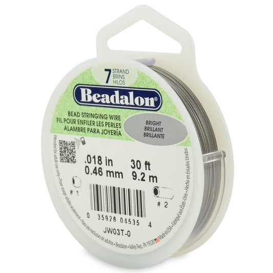 Beadalon - Stringing Wire 7-Strand .018" (.46mm) Diameter 10ft/Pkg