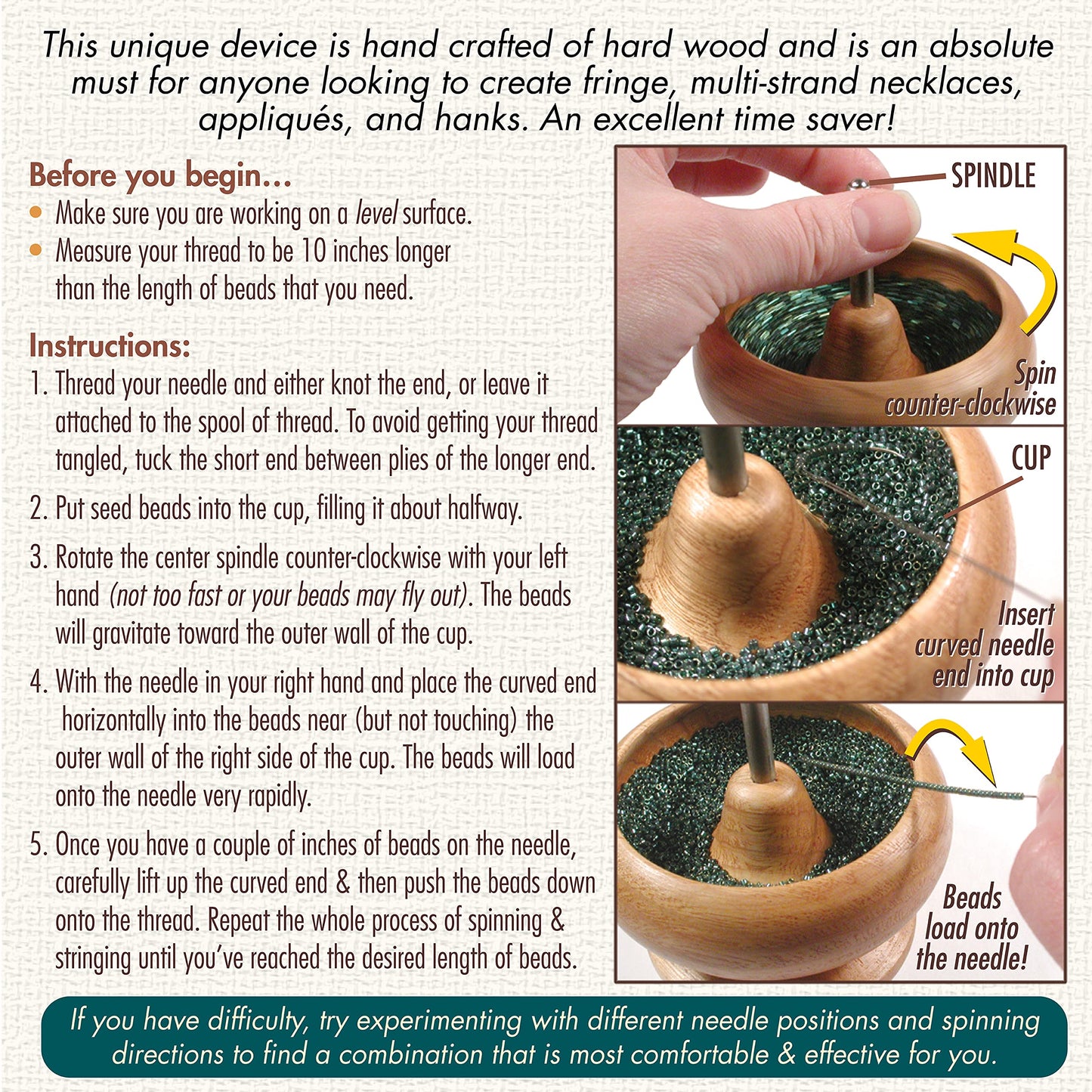 The Beadsmith SpinString-Needle Variation