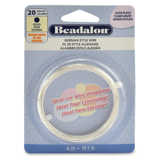 Beadalon - German Style Round Wire 20 Gauge 19.7 Feet/Pkg