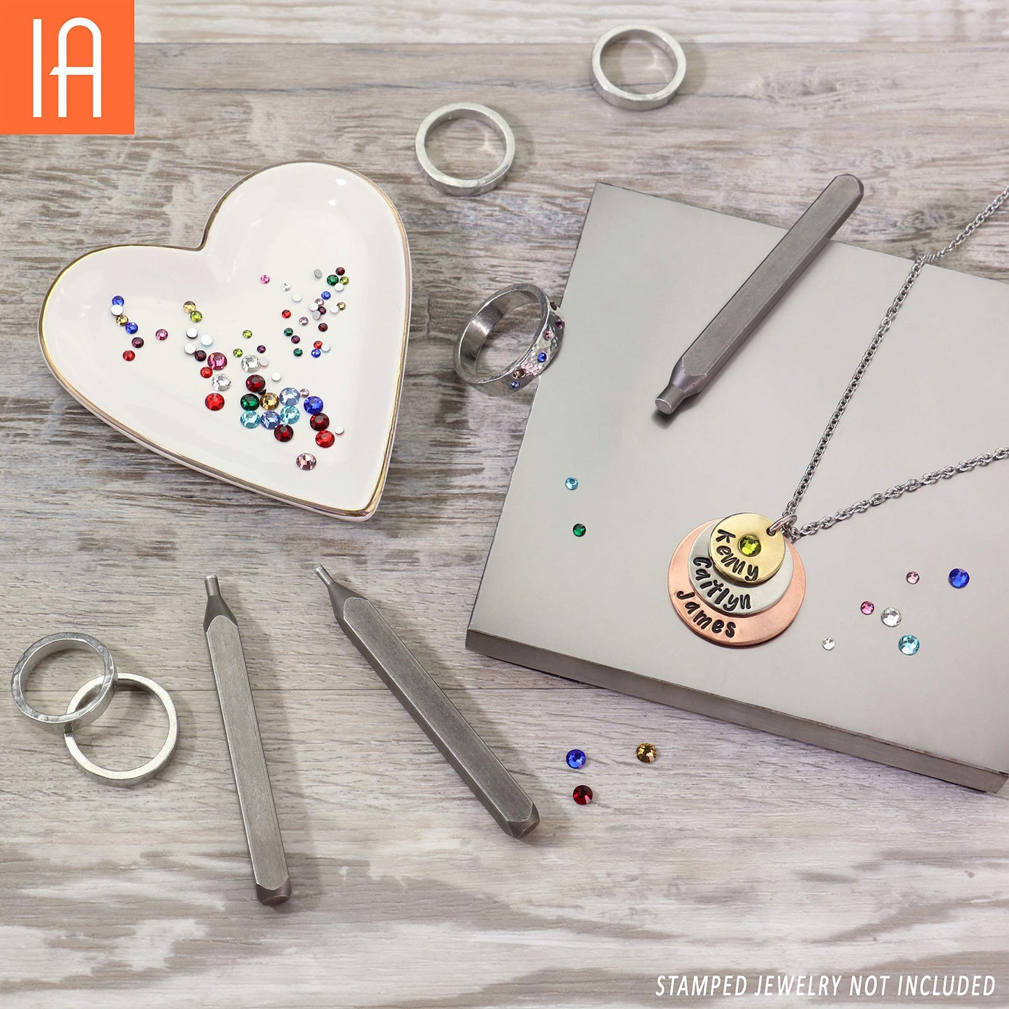 ImpressArt Crystal Setter Kit With Assorted Birthstone Crystals